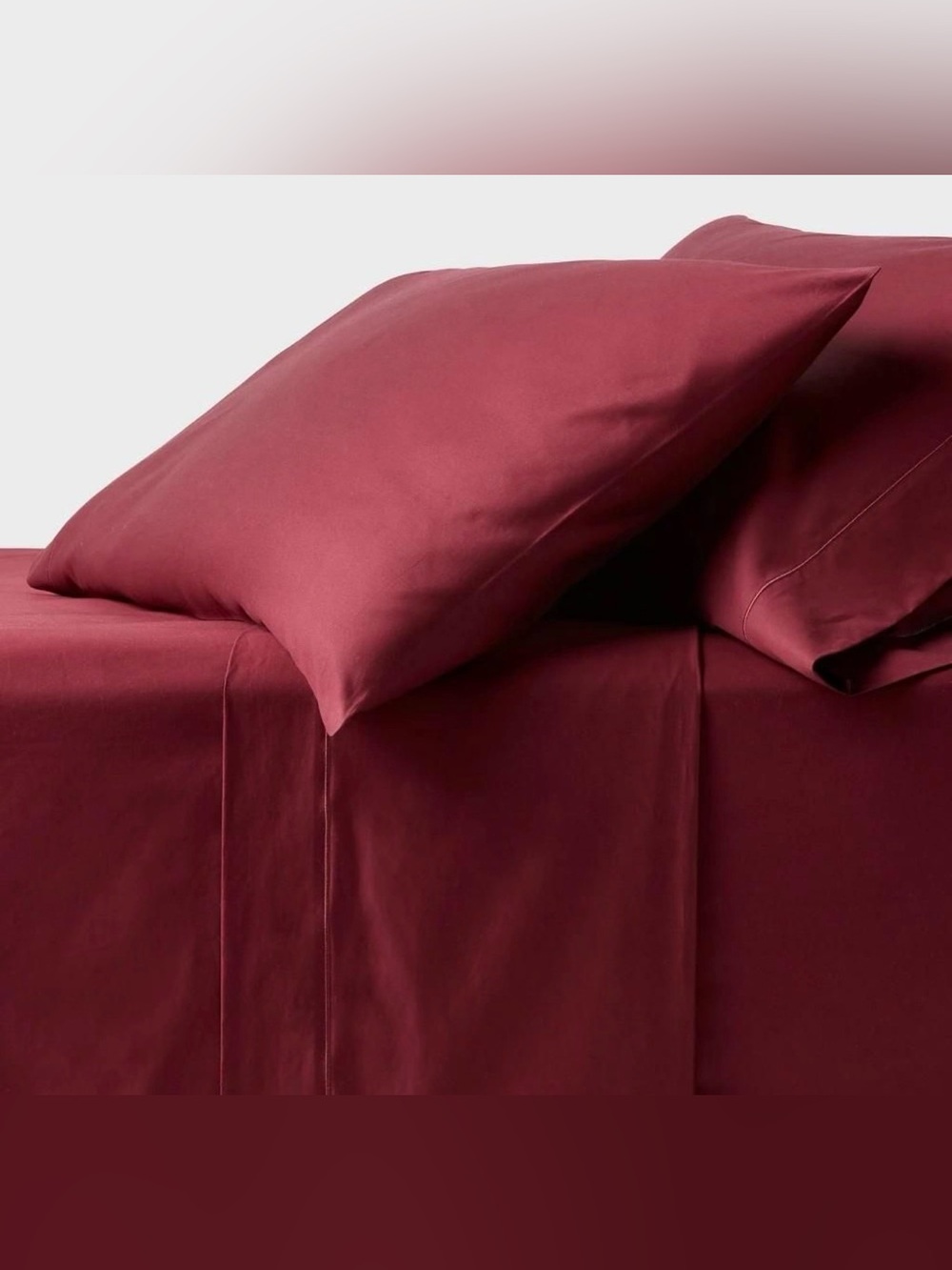 Twin/Twin XL 800 Thread Count Hotel Collection Sheet Set Baratta Wine New w/ Tag